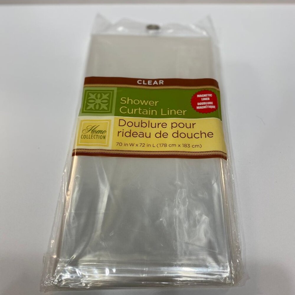 Home Collection PVC Shower Curtain Liners, Lot of 5